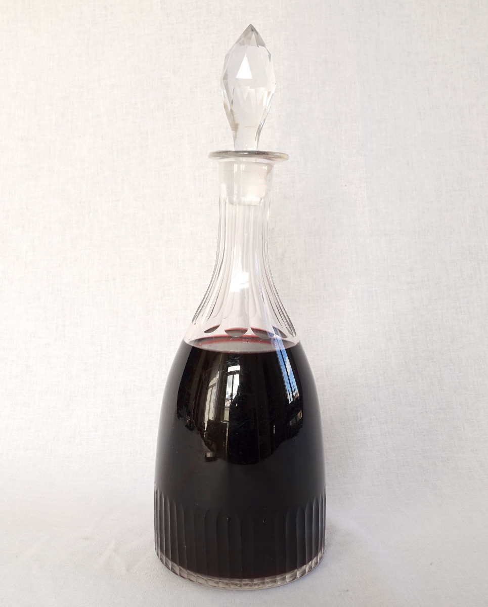 Baccarat Or Le Creusot Cut Crystal Wine Decanter - Circa 1840
