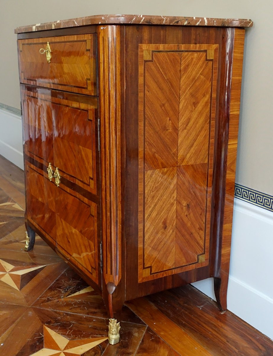Transitional Period Marquetry Cardboard Cabinet -photo-1