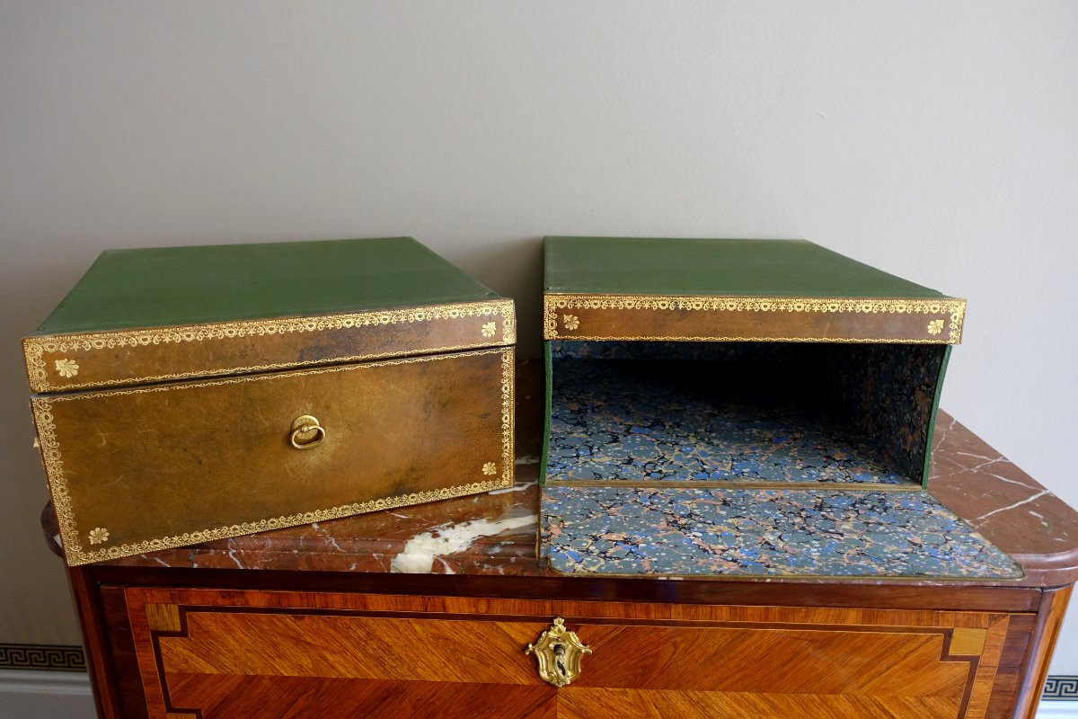 Transitional Period Marquetry Cardboard Cabinet -photo-6