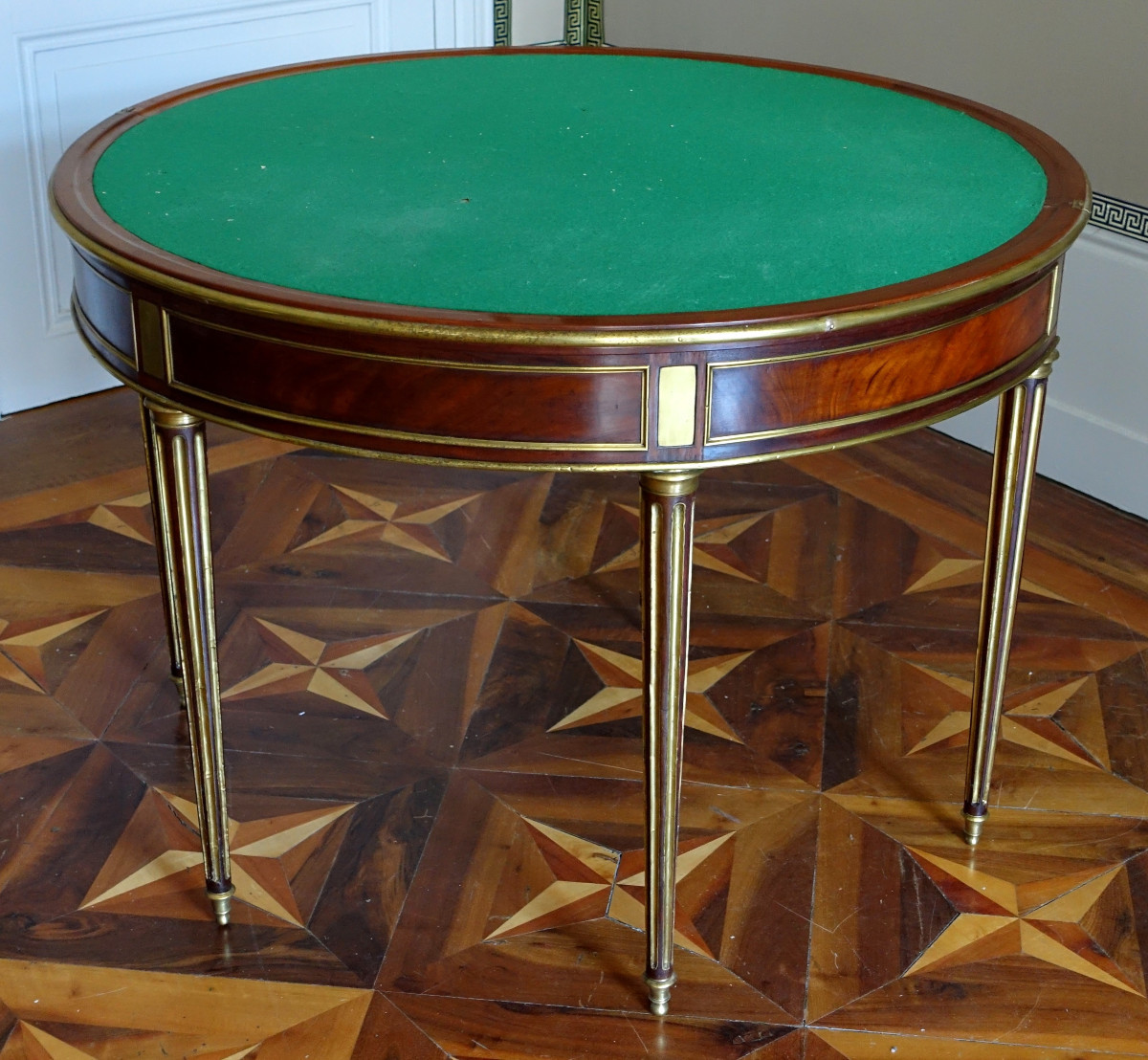 Half-moon Game Table / Mahogany Dining Table, Louis XVI Directoire Period, Late 18th Century