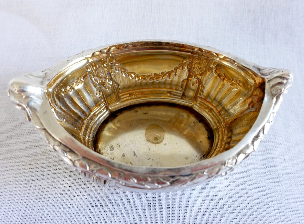 Puiforcat Set Of 4 Louis XVI Style Solid Silver Salt Cellars With Rams' Heads-photo-4