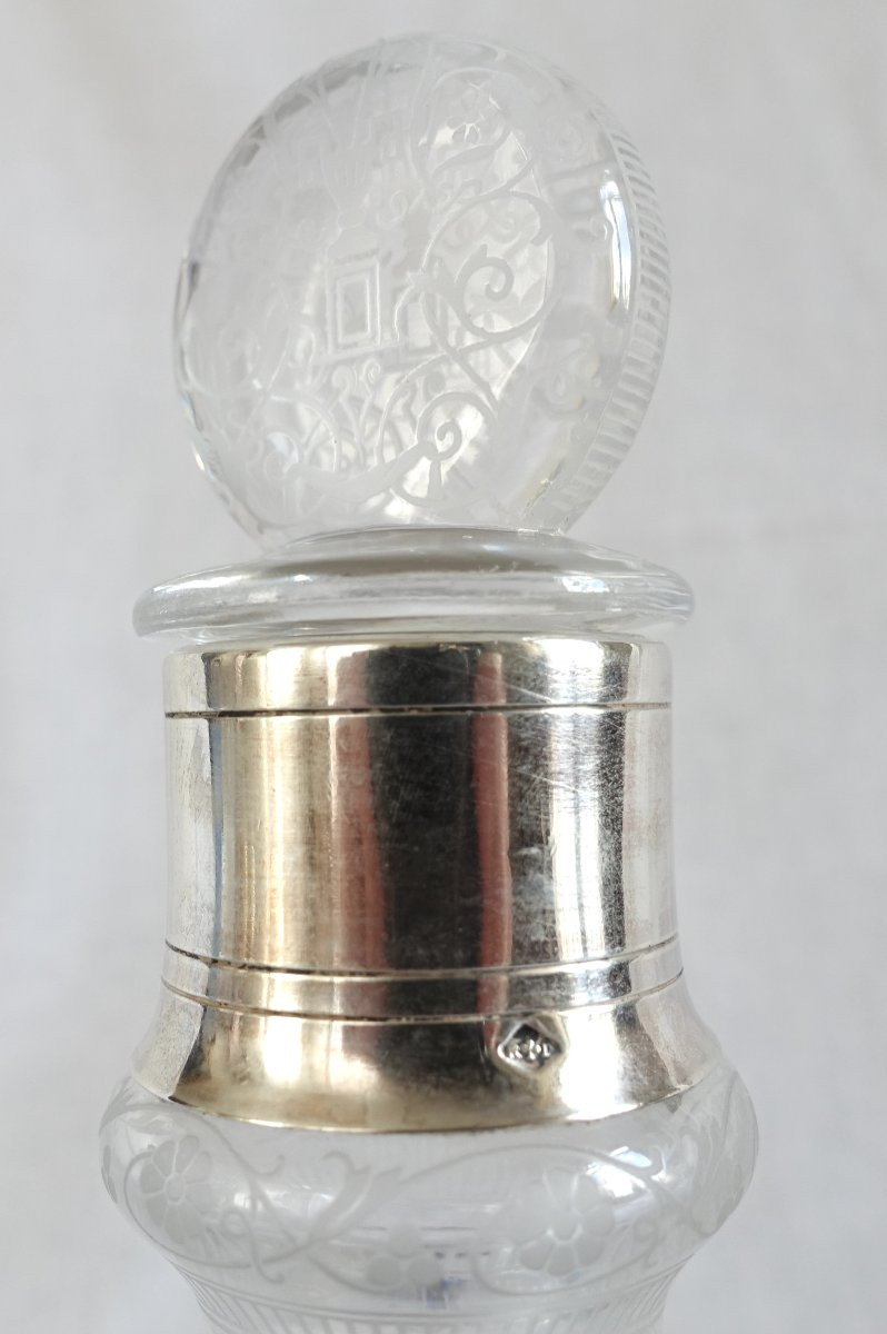 Baccarat - Carafe à Liqueur Modèle Michelangelo Monté Argent Massif, Minerve-photo-4