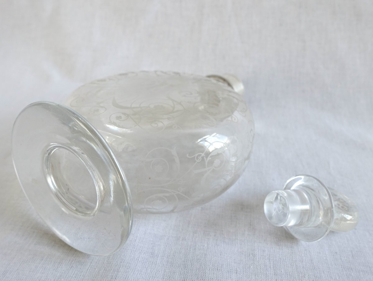 Baccarat - Carafe à Liqueur Modèle Michelangelo Monté Argent Massif, Minerve-photo-5
