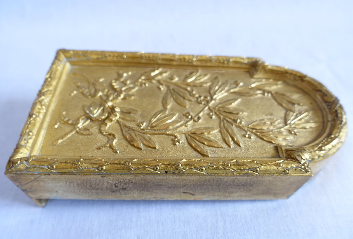 Serrure de double porte de chateau / hotel particulier en bronze doré. Style Louis XVI-photo-4