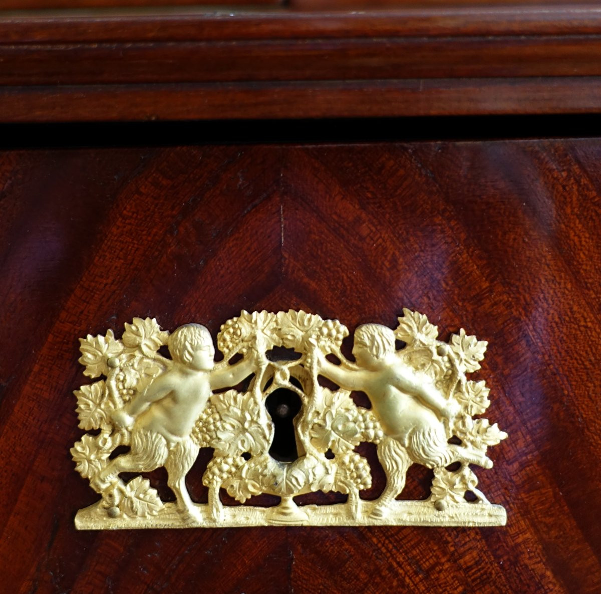 Empire Mahogany And Ormolu Cabinet, Early 19th Century Circa 1810-photo-4