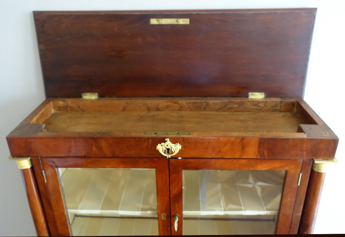 Empire Mahogany And Ormolu Cabinet, Early 19th Century Circa 1810-photo-8