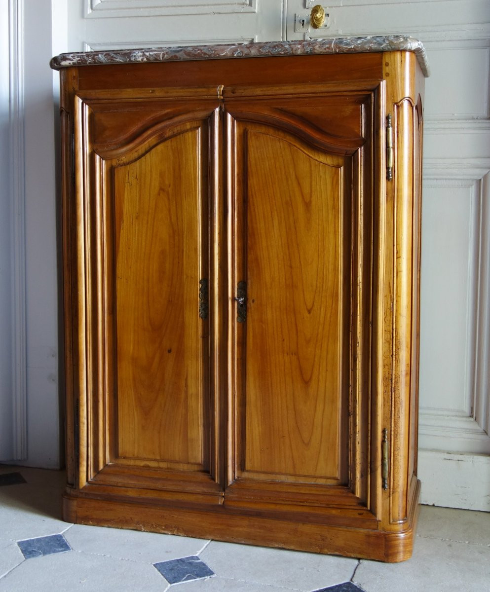 Small Louis XV Period Hunting Buffet In Walnut Woodwork-photo-3
