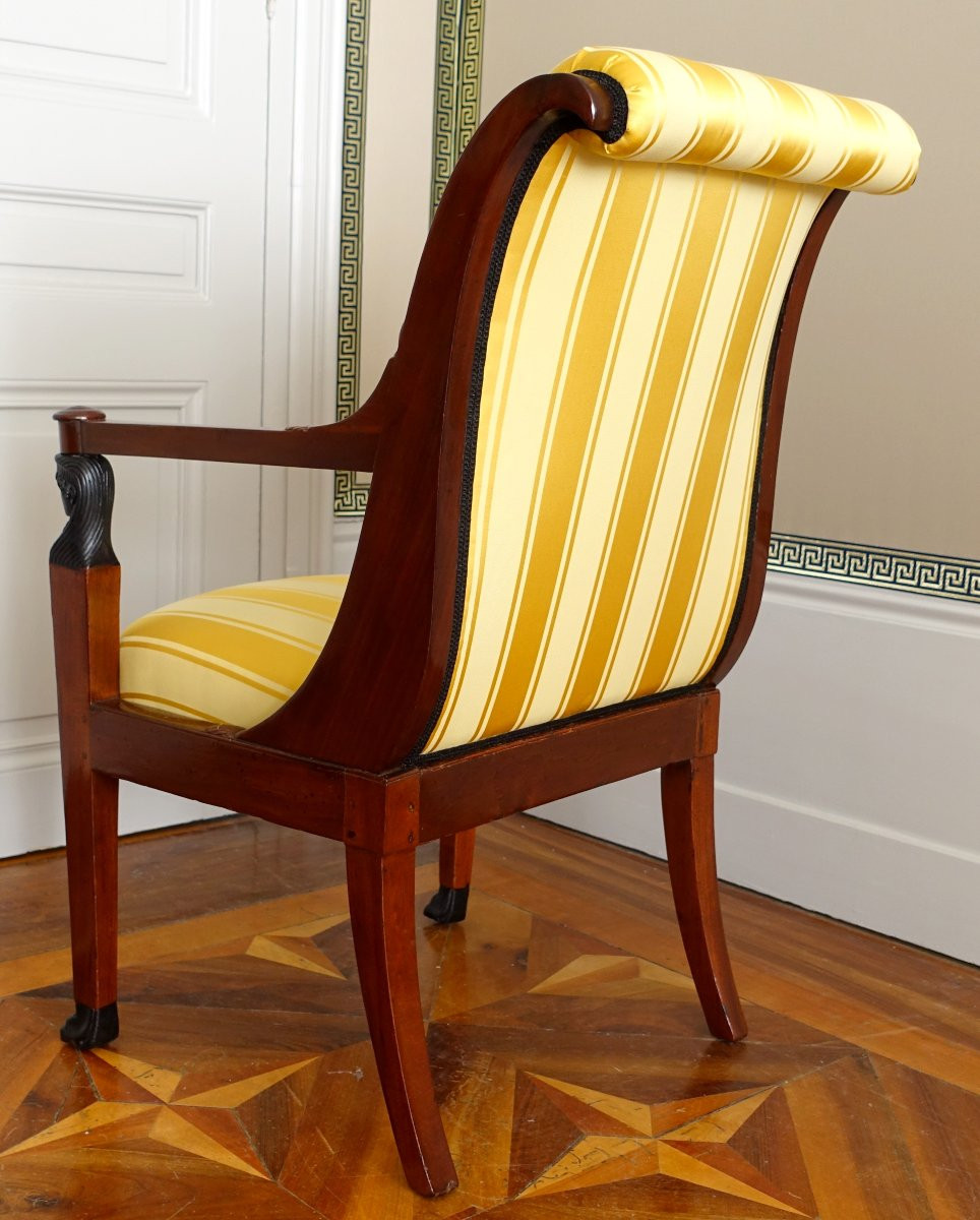 Mobilier de salon en acajou d&#039;&eacute;poque Directoire Consulat attribu&eacute; &agrave; Demay-photo-3