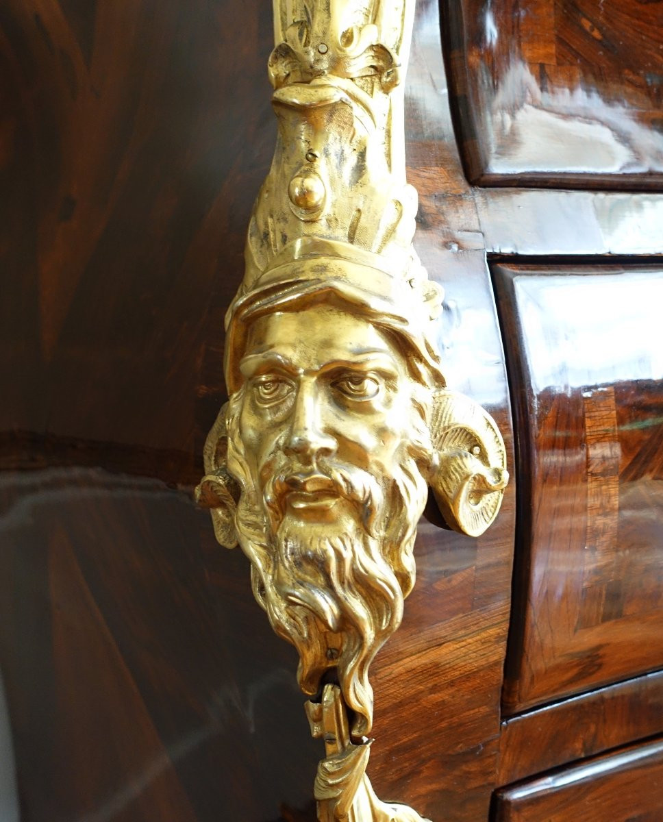 Regency-louis XV Period Chest Of Drawers In Violet Wood Attributed To Jean-charles Saunier-photo-4