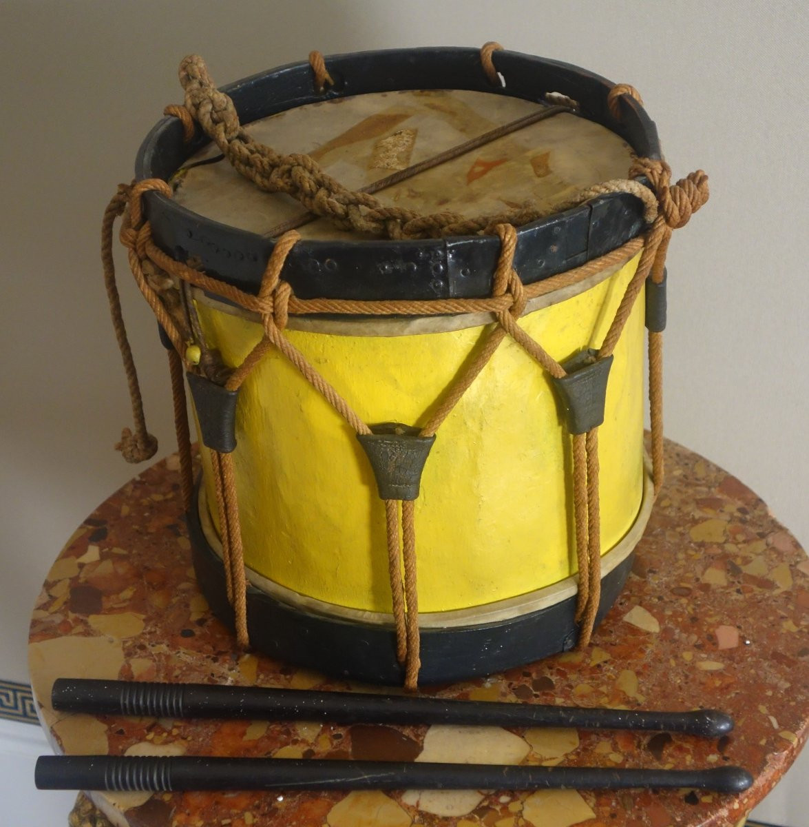 Child's Drum And Its Sticks, 19th Century - 1900-photo-3