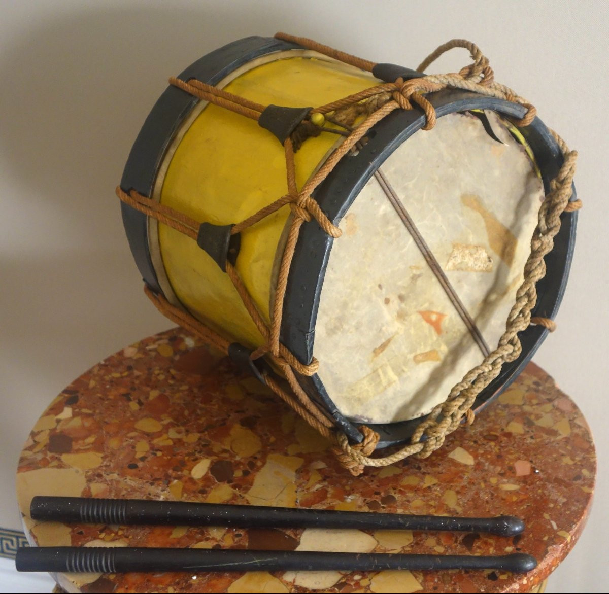 Child's Drum And Its Sticks, 19th Century - 1900-photo-4