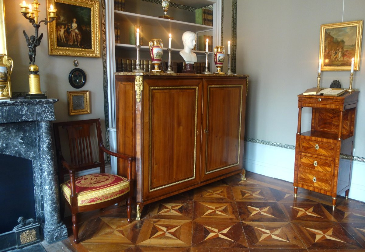 Buste à l'antique de l'empereur Auguste, marbre blanc et griotte - souvenir du grand tour 19e-photo-8