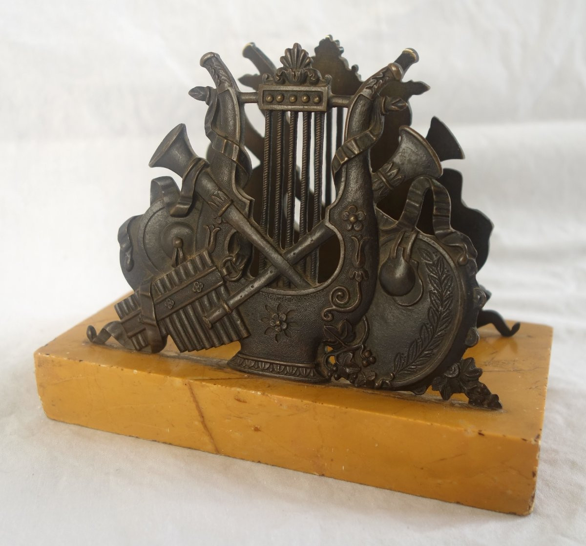 Bronze And Siena Marble Letter Rack - Empire Restoration Period - Circa 1820-photo-2