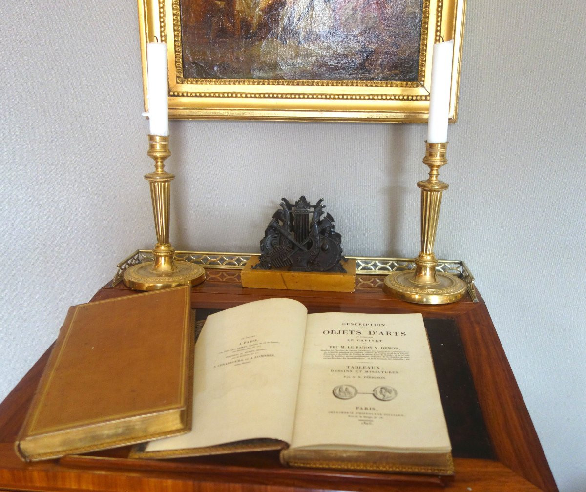 Bronze And Siena Marble Letter Rack - Empire Restoration Period - Circa 1820-photo-5