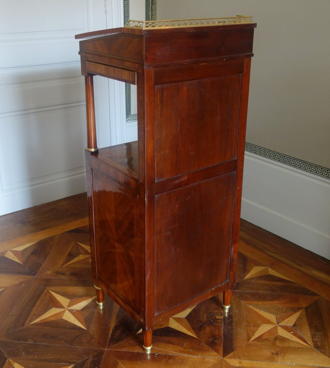 Louis XVI Period Marquetry "standing Writing Desk"-photo-5