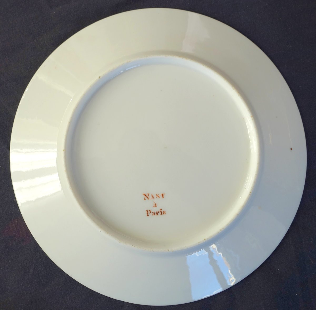 Nast Manufacture : Set Of 14 Empire Porcelaine Plates - Signed (20 Units Available On Request)-photo-1