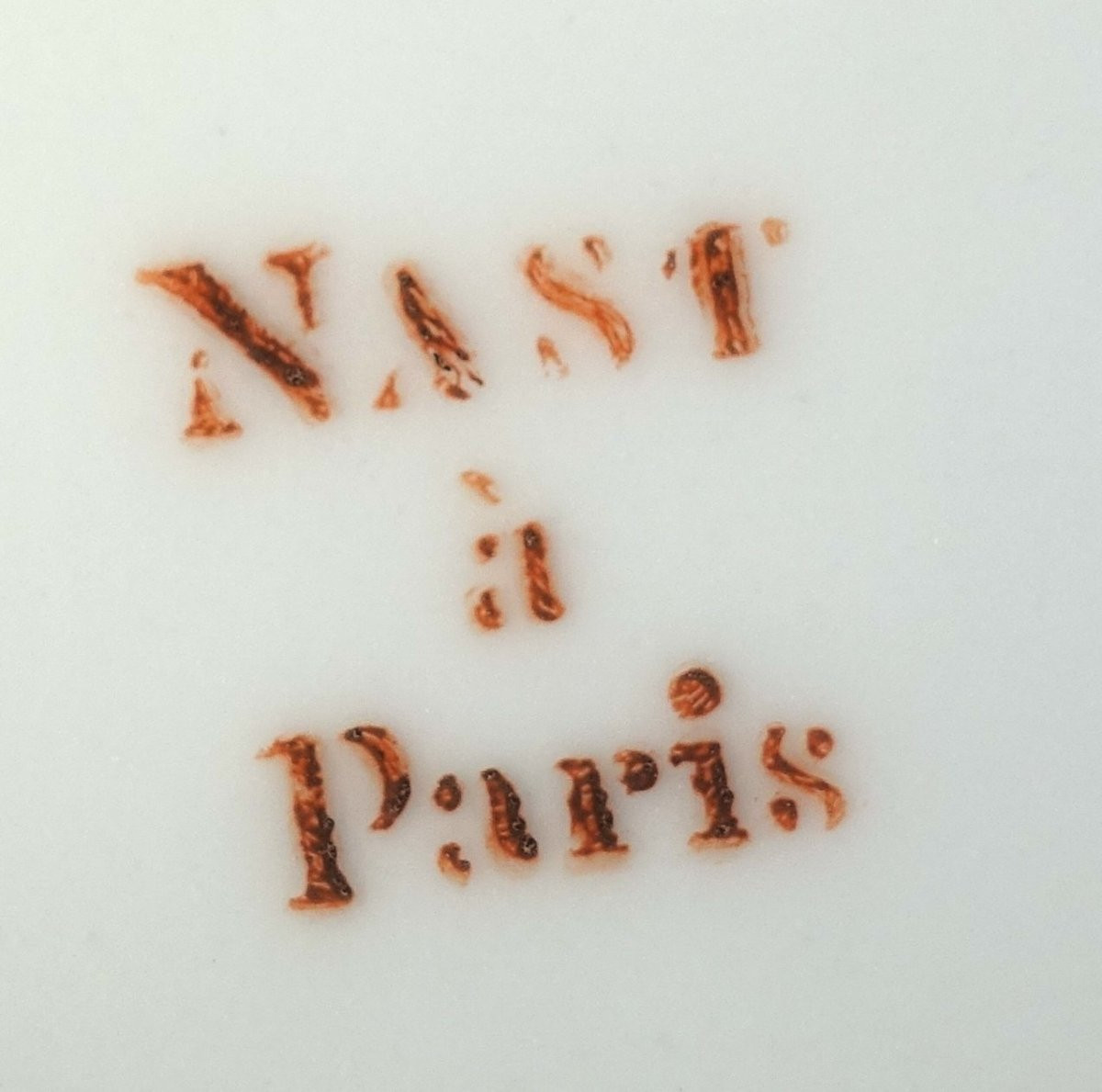 Nast Manufacture : Set Of 14 Empire Porcelaine Plates - Signed (20 Units Available On Request)-photo-2