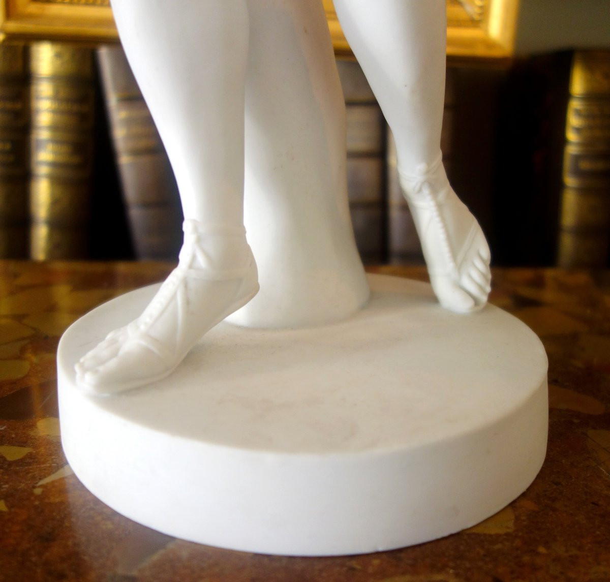 Large Neoclassical Antique Porcelain Biscuit Statue: Ceres, Allegory Of Summer, 52cm-photo-1