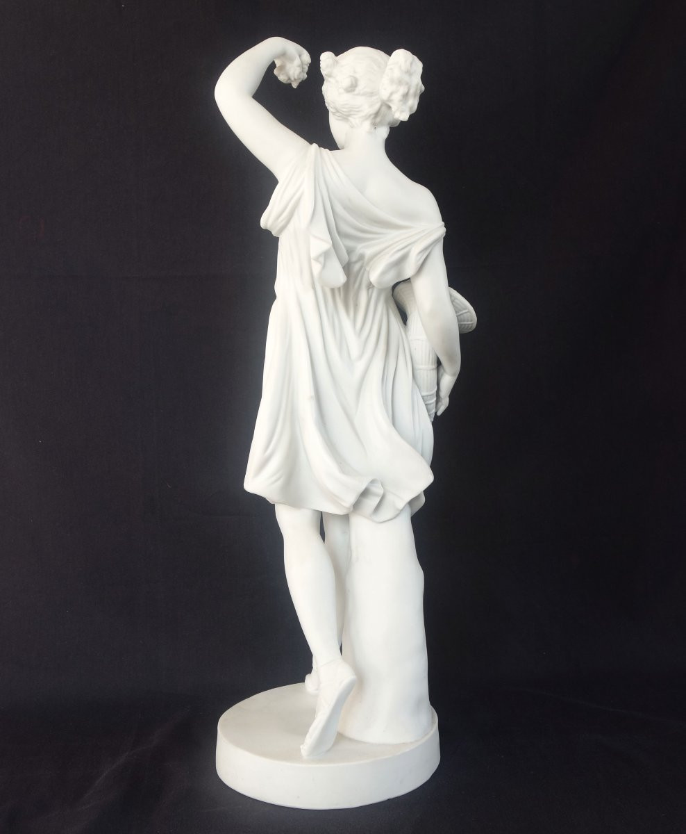 Large Neoclassical Antique Porcelain Biscuit Statue: Ceres, Allegory Of Summer, 52cm-photo-5