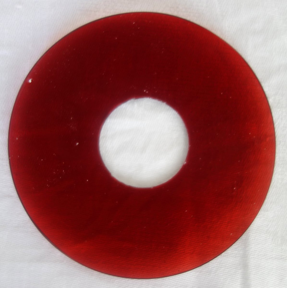 Saint Louis : paire de bobèches en cristal rouge pour bougeoirs, lustre (d'un ensemble de 50)-photo-2