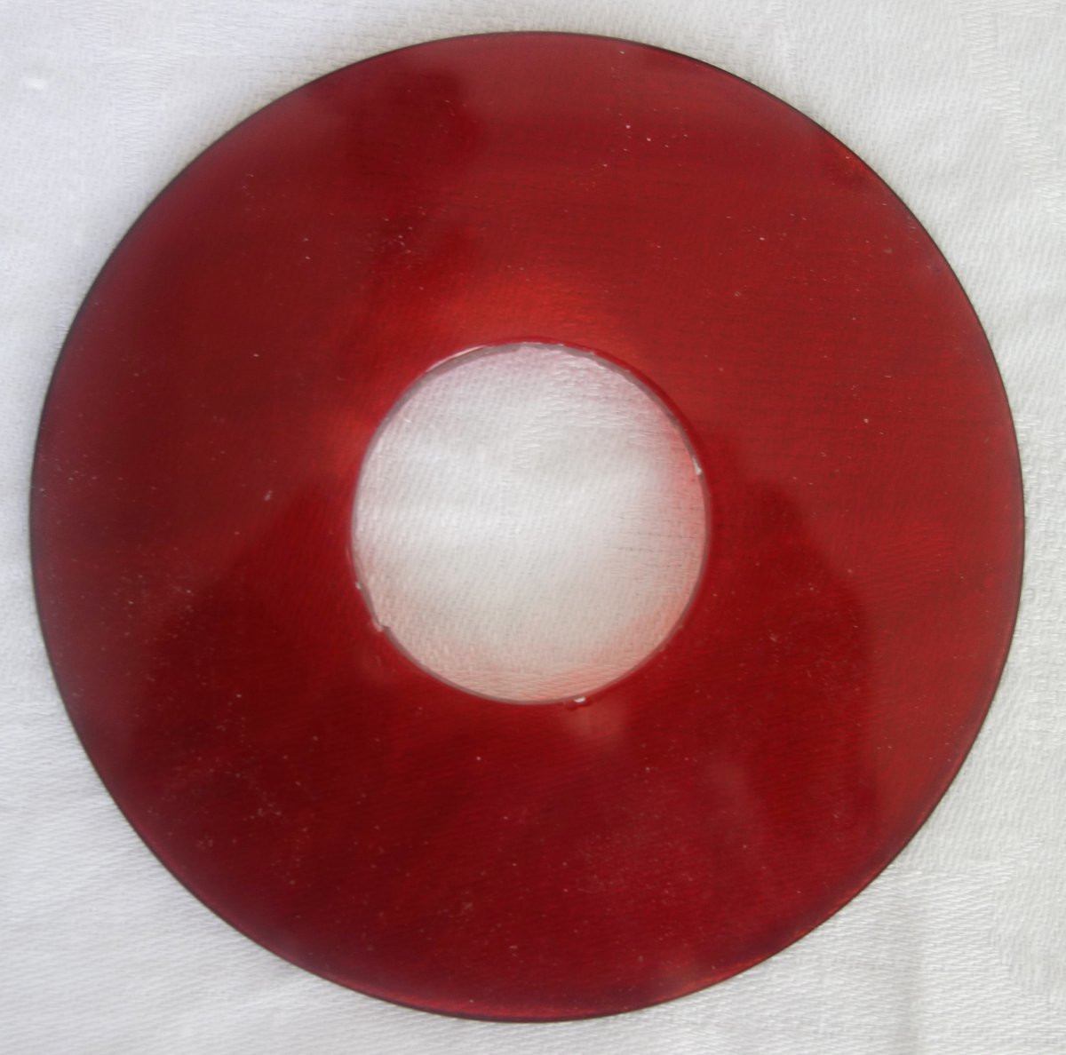 Saint Louis : paire de bobèches en cristal rouge pour bougeoirs, lustre (d'un ensemble de 50)-photo-3