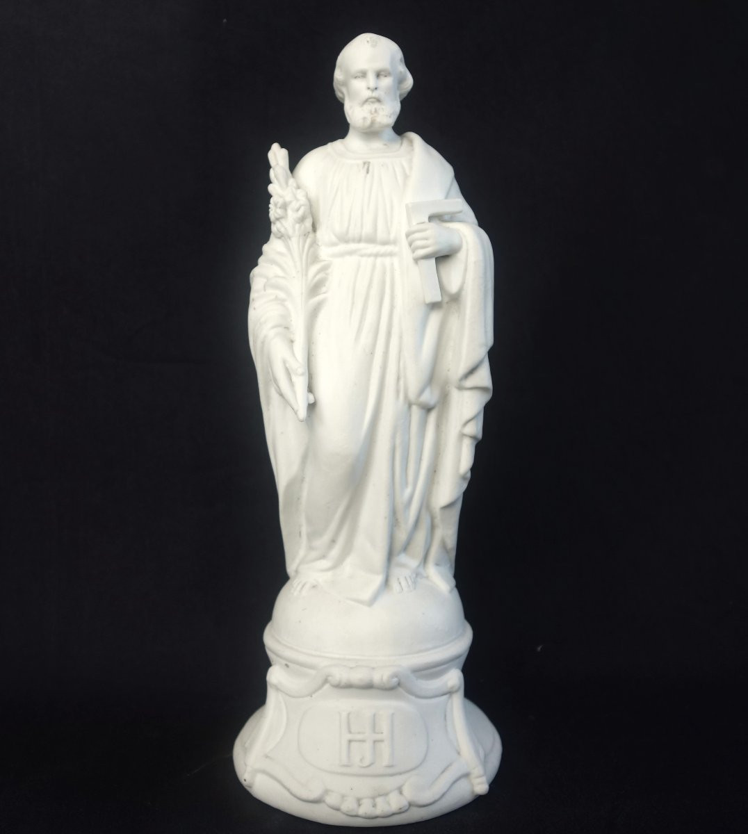 Saint Joseph - Porcelain Biscuit Statue From The Early 19th Century-photo-2