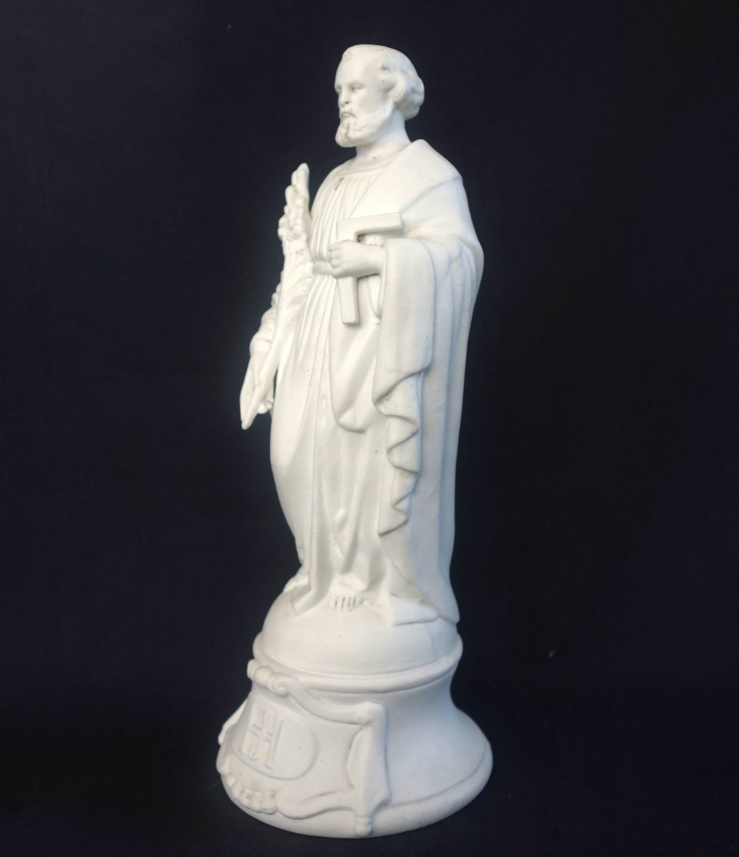 Saint Joseph - Porcelain Biscuit Statue From The Early 19th Century-photo-1