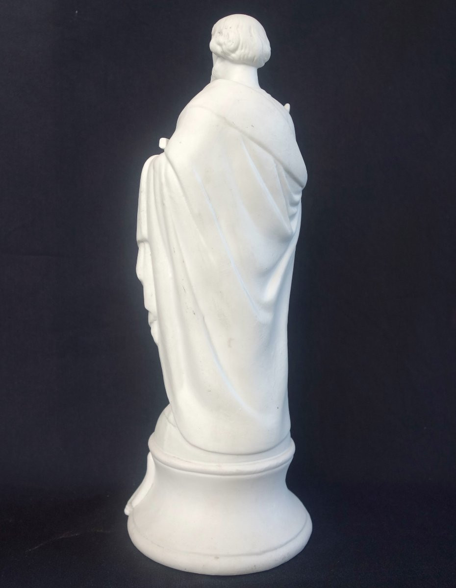 Saint Joseph - Porcelain Biscuit Statue From The Early 19th Century-photo-2