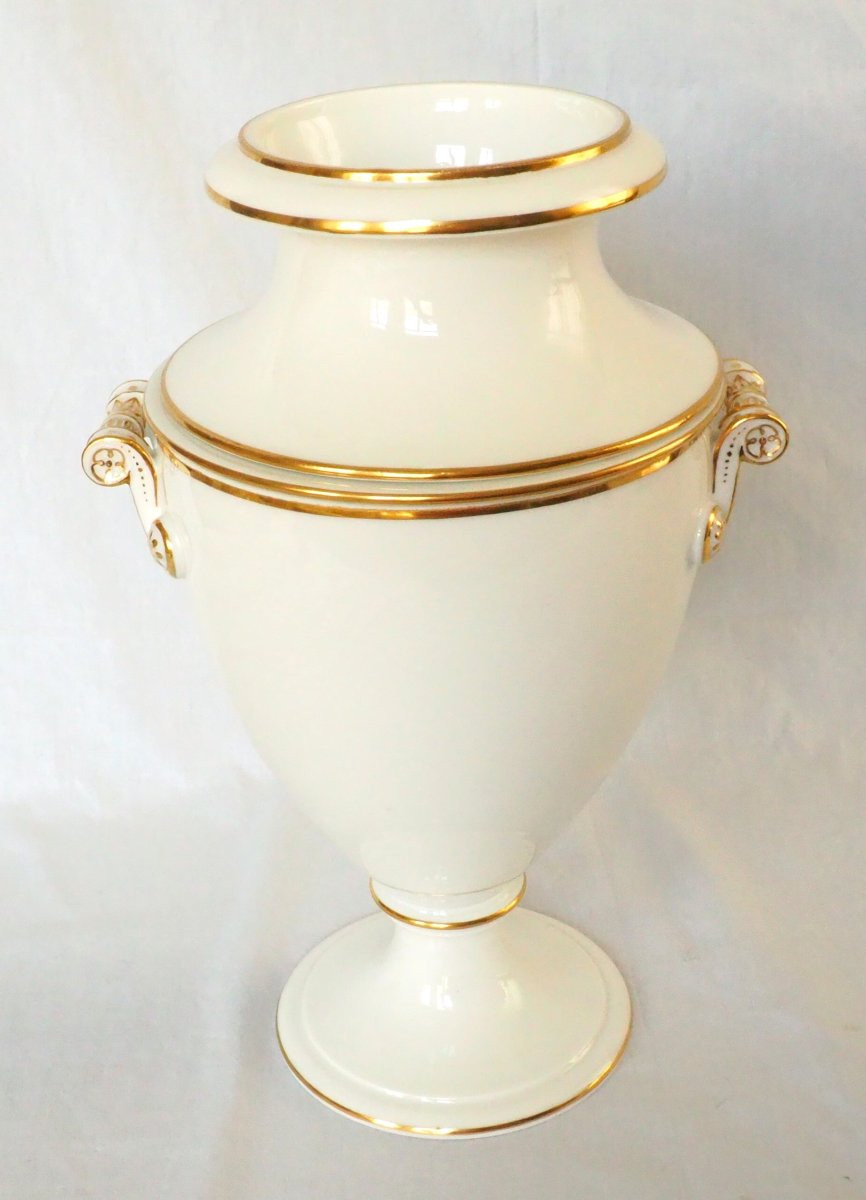Manufacture Nast: Pair Of Empire Period Iceboxes In White And Gold Paris Porcelain, Signed-photo-4