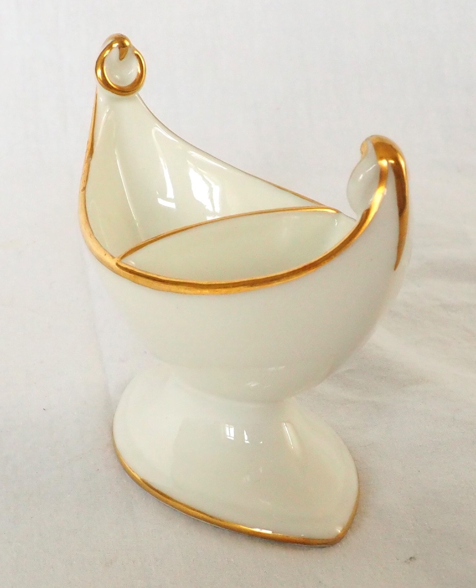 Nast : Set Of 4 Empire Paris Porcelain Salt Cellars - Early 19th Century-photo-2