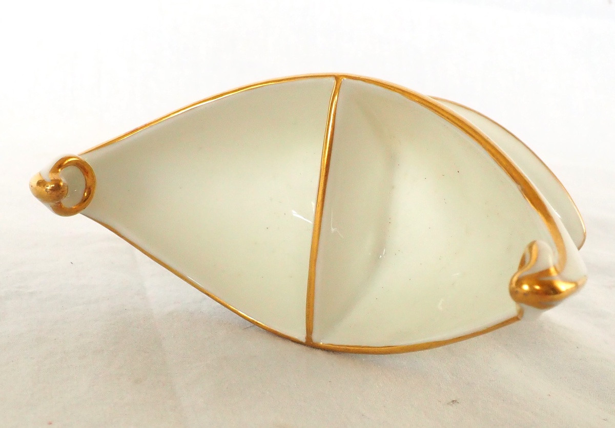 Nast : Set Of 4 Empire Paris Porcelain Salt Cellars - Early 19th Century-photo-3
