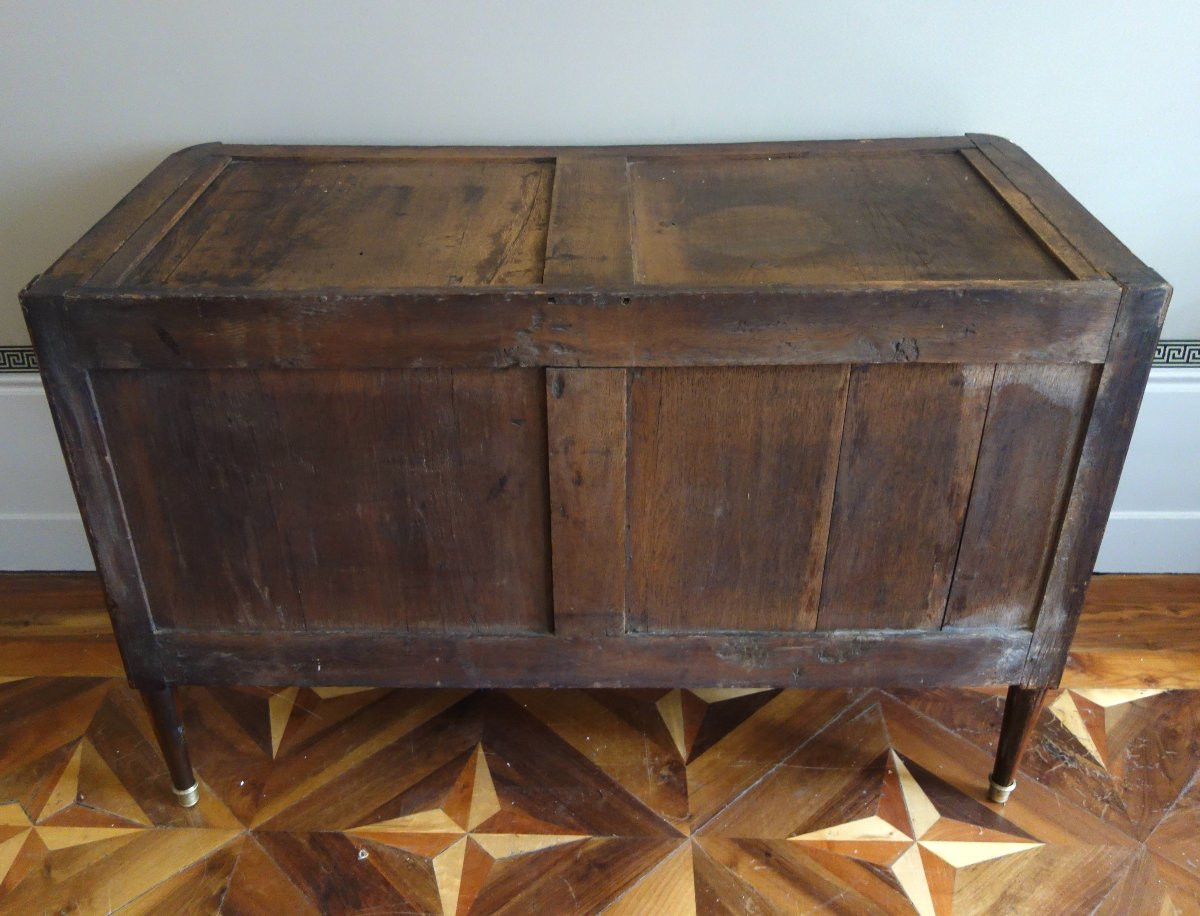 Louis XVI Period Chest Of Drawers, Rosewood Marquetry, Satin & Gilt Bronze - Stamped Sar-photo-7
