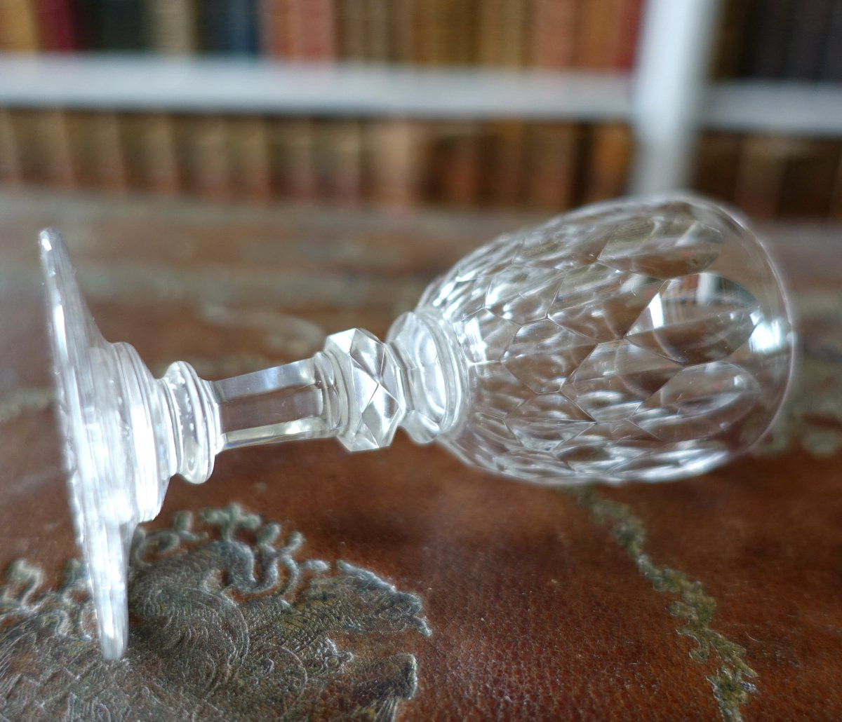 Baccarat: 6 Richly Cut Crystal Liqueur Glasses - Juvisy Model, Elysée Service-photo-4