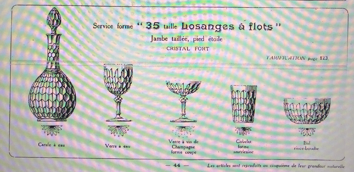 Baccarat: 6 Richly Cut Crystal Liqueur Glasses - Juvisy Model, Elysée Service-photo-6