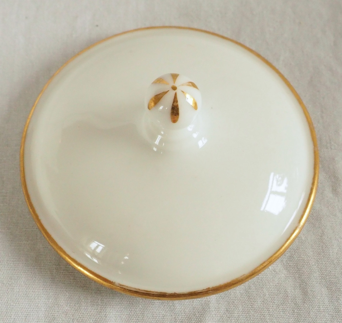 Nast : Empire Porcelain Creamware Set Enhanced With Fine Gold - Early 19th Century-photo-2