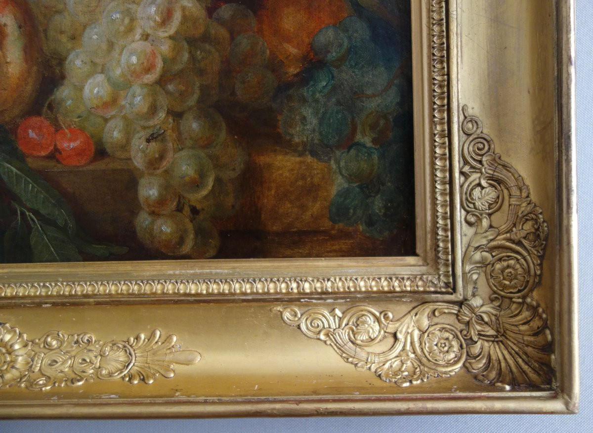 Nature morte début XIXe siècle, suiveur de van Spaendonck : bouquet de fleurs - 58cm x 70cm-photo-5