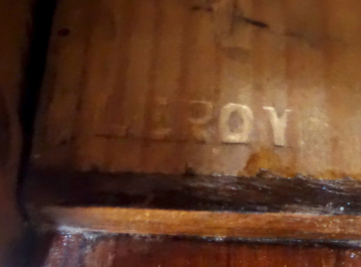 Bureau de changeur ou Mazarin en marqueterie d'époque Louis XVI-photo-8