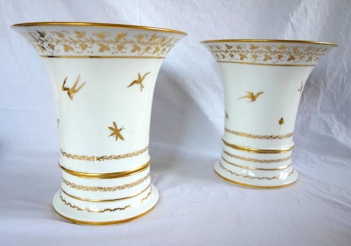Paris Porcelain Planters Enhanced With Fine Gold, Empire Period (early 19th Century)-photo-2