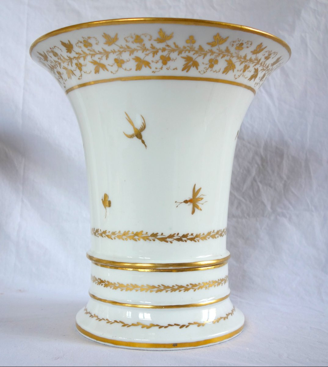 Paris Porcelain Planters Enhanced With Fine Gold, Empire Period (early 19th Century)-photo-4