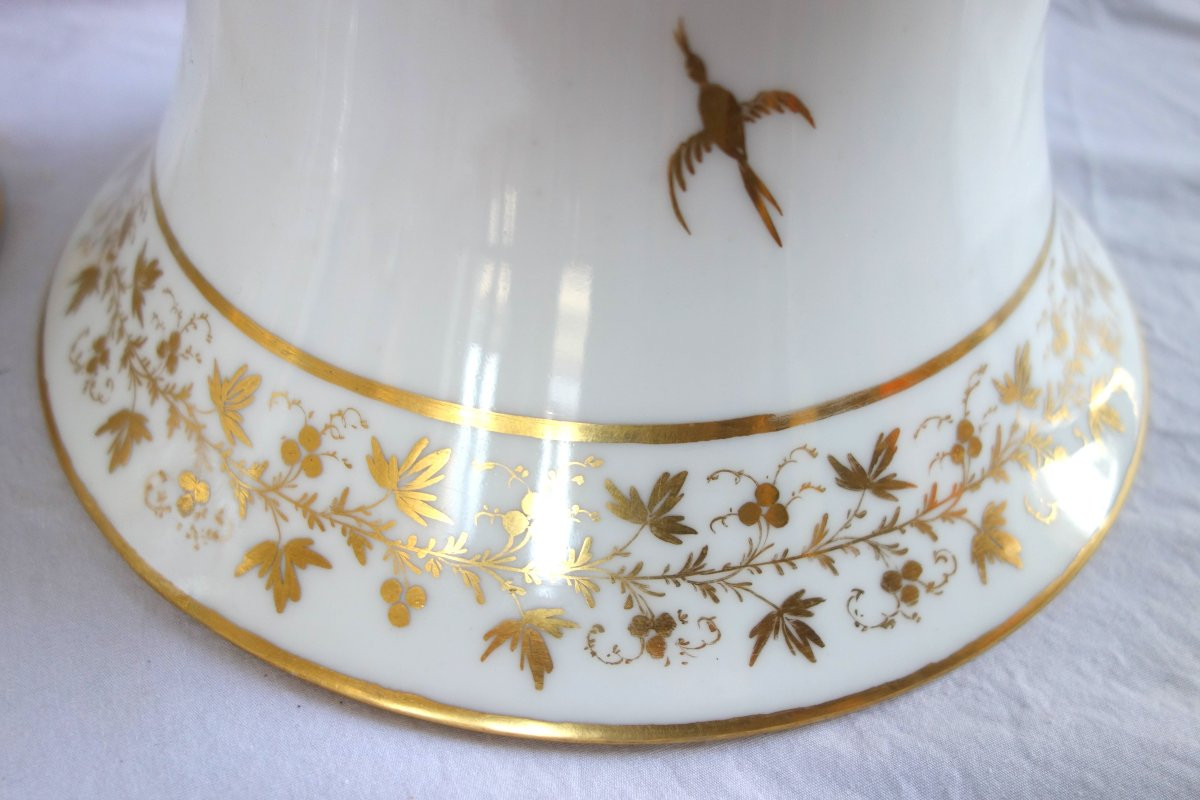 Paris Porcelain Planters Enhanced With Fine Gold, Empire Period (early 19th Century)-photo-2