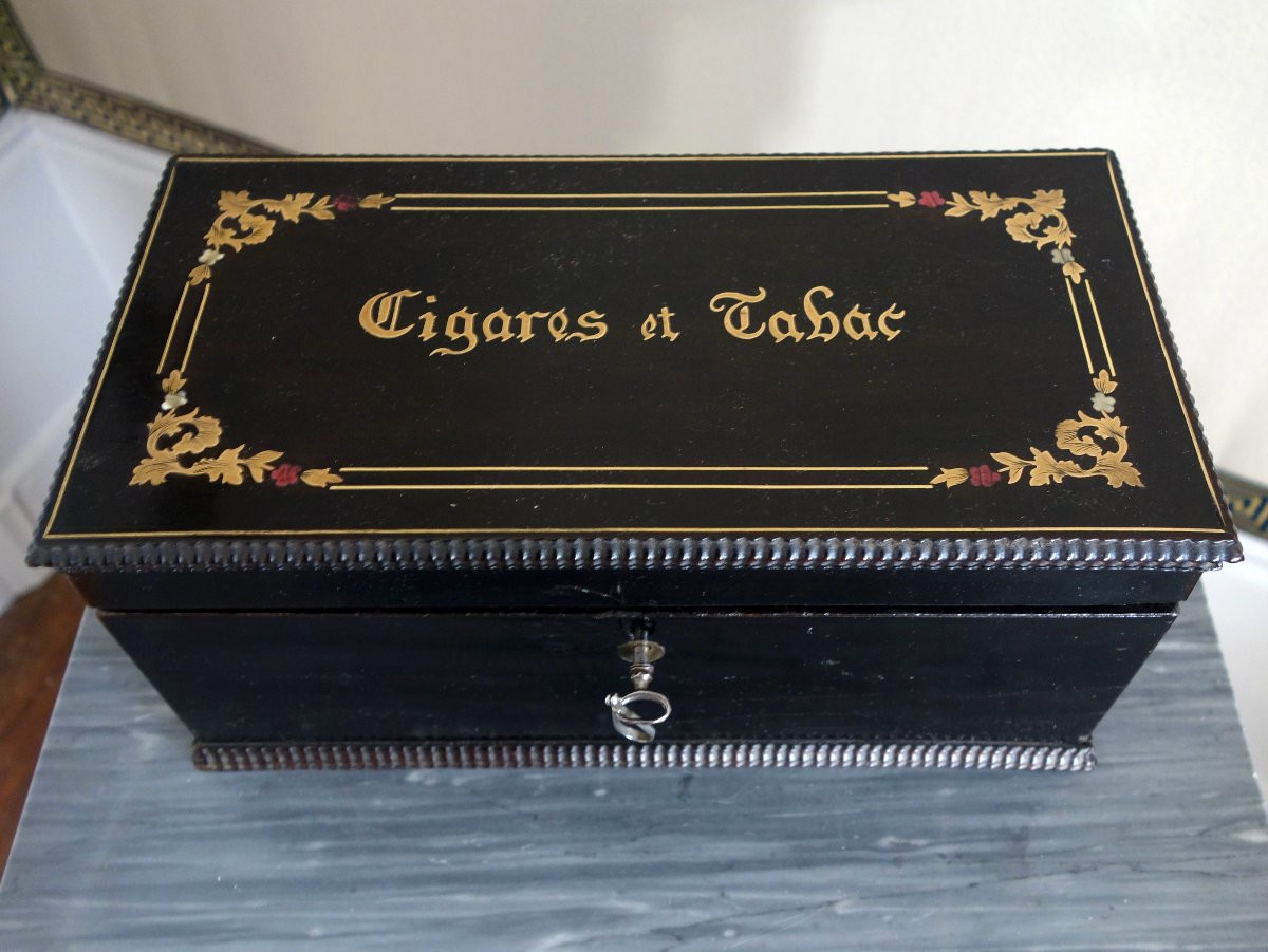 Napoleon III Period Boulle Marquetry Cigar Box-photo-2