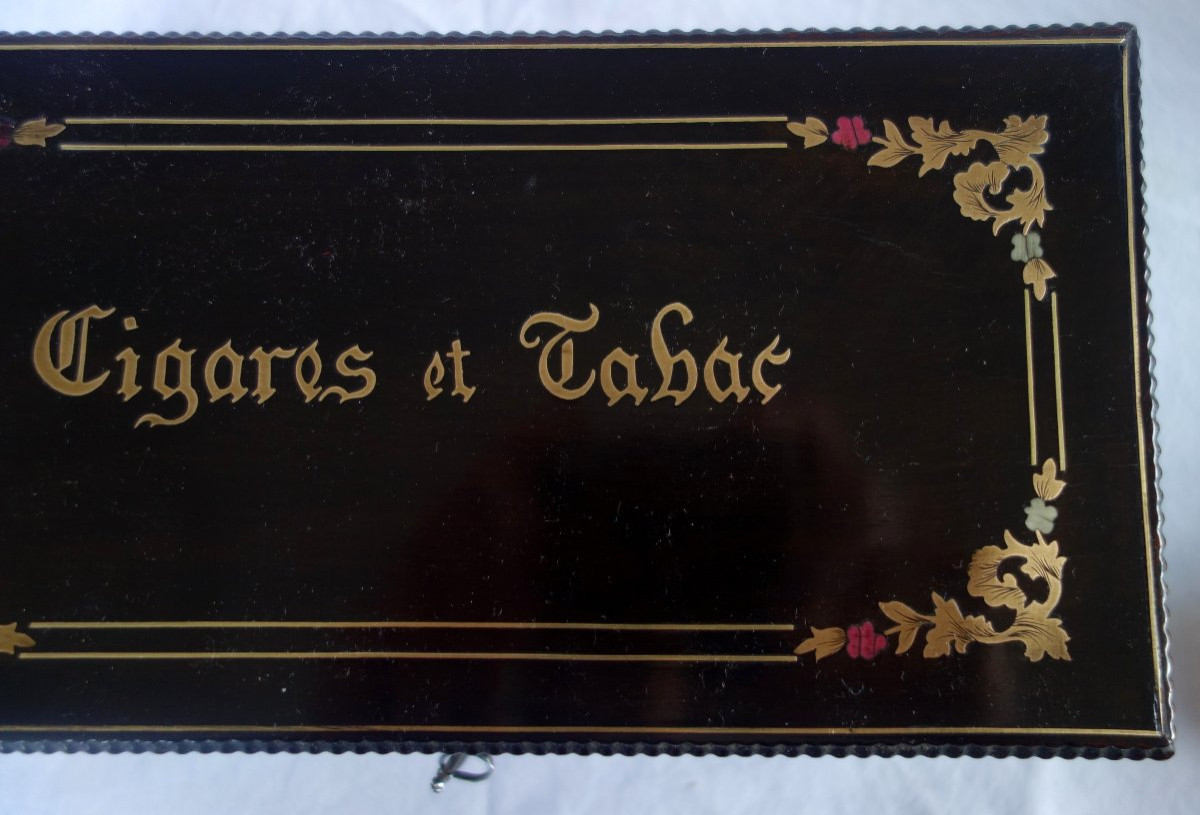 Napoleon III Period Boulle Marquetry Cigar Box-photo-6