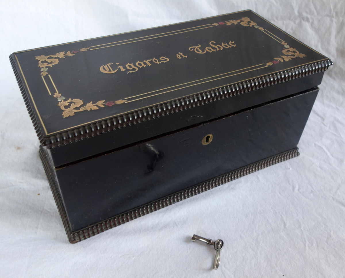 Napoleon III Period Boulle Marquetry Cigar Box-photo-8
