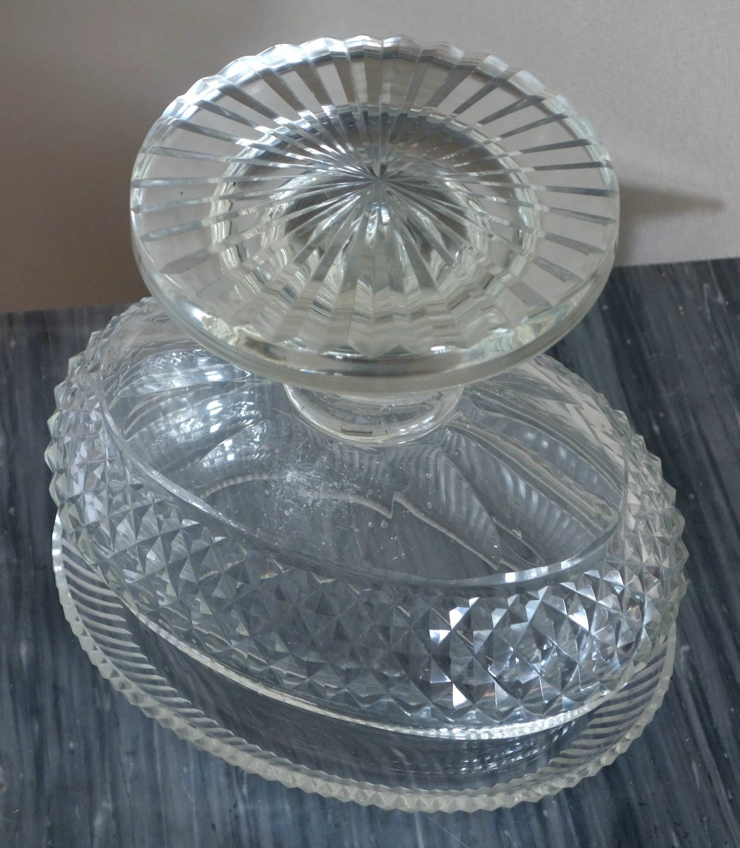 Le Creusot : Empire Crystal Table Center Piece Or Compote Dish-photo-4