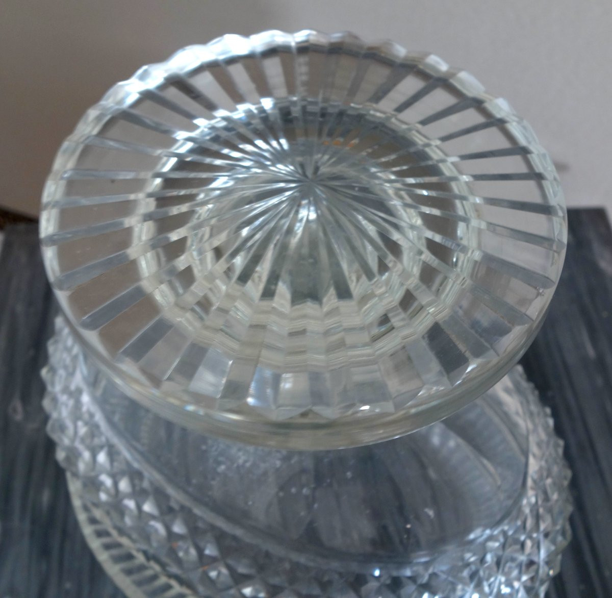 Le Creusot : Empire Crystal Table Center Piece Or Compote Dish-photo-5