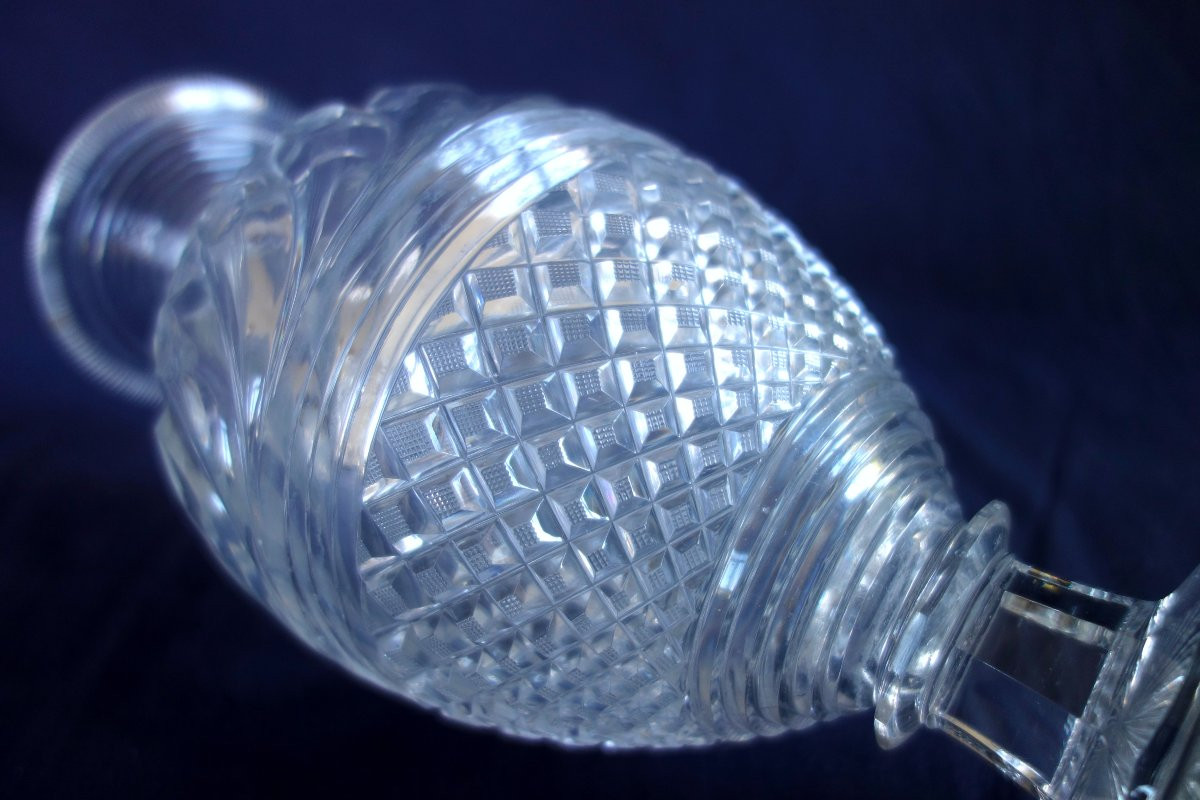 Le Creusot - Pair Of Cut Crystal Vases From The Charles X Period-photo-5