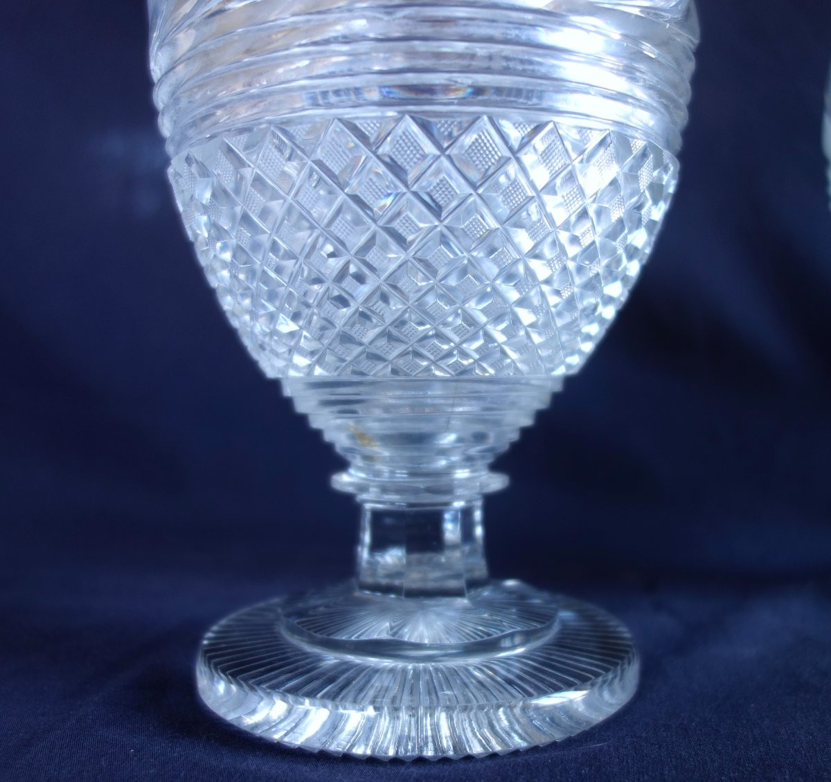 Le Creusot - Pair Of Cut Crystal Vases From The Charles X Period-photo-6