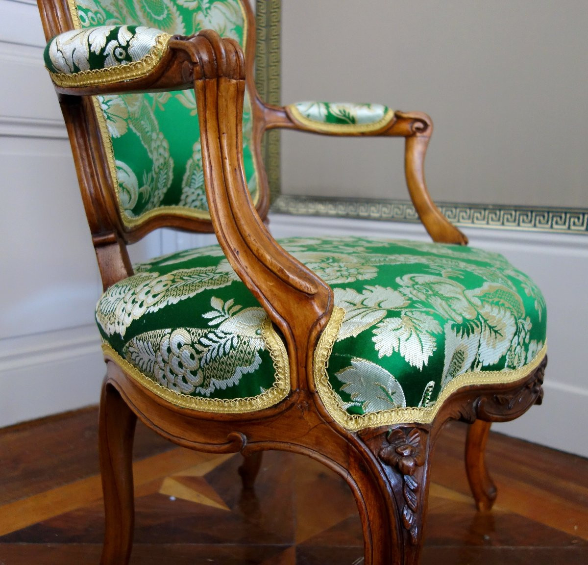 Pierre Nogaret - Pair Of Louis XV Period Cabriolet Armchairs - Stamped-photo-4