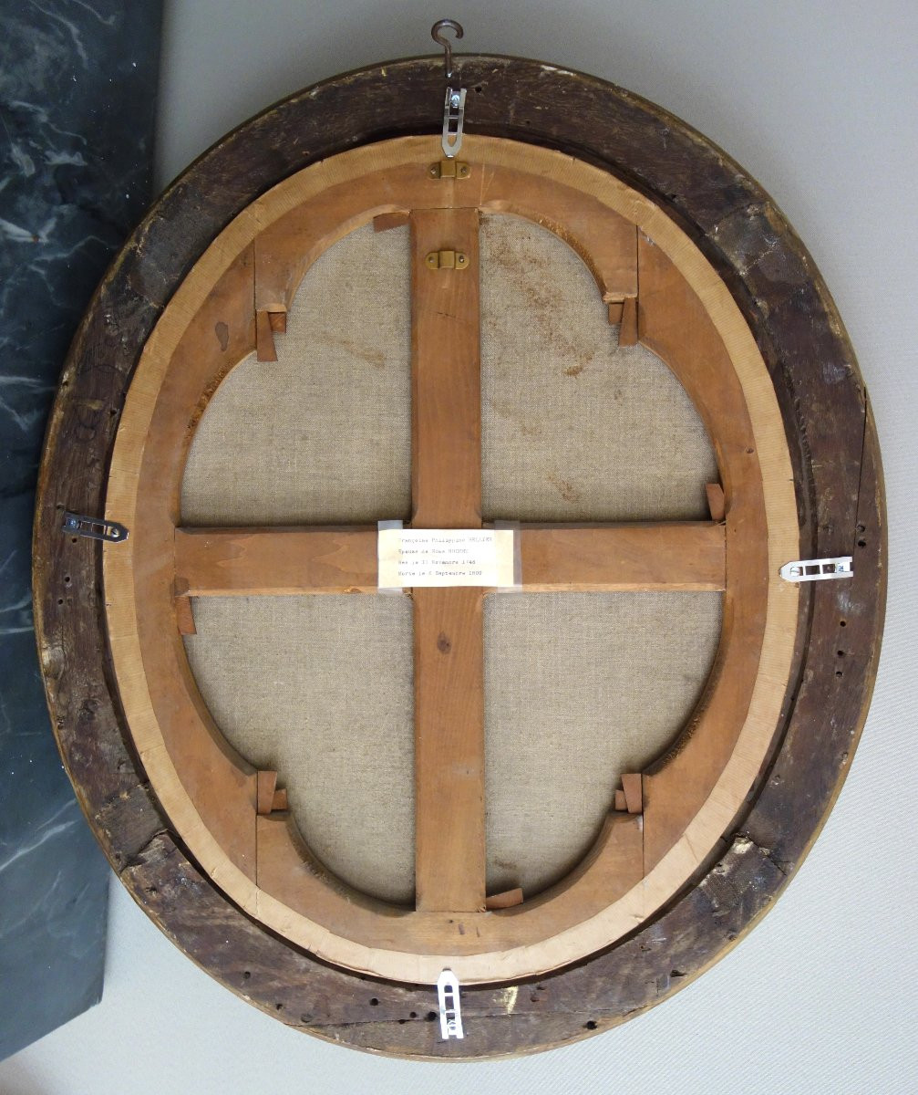 Jean-françois Bellier, Pair Of Portraits, His Sister Philippine And Her Husband Edme Bochet, Circa 1800-photo-2