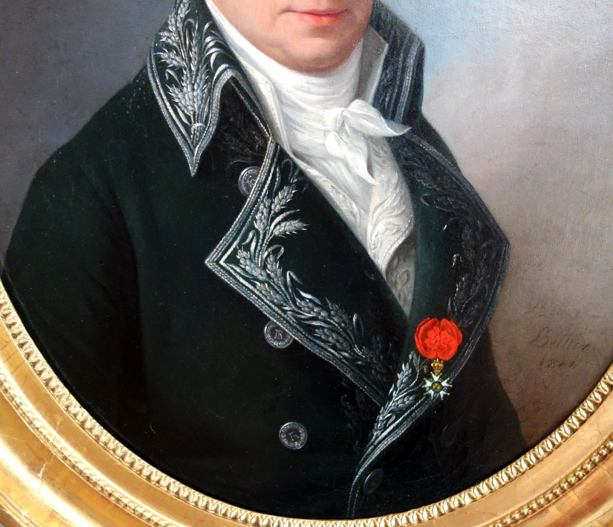 Jean-françois Bellier, Pair Of Portraits, His Sister Philippine And Her Husband Edme Bochet, Circa 1800-photo-5